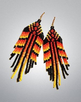 Cercei lungi fringe handmade