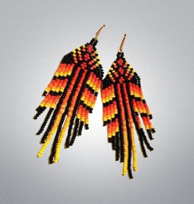 Cercei lungi fringe handmade