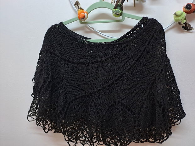 Șal,,Begonia "negru cu lurex