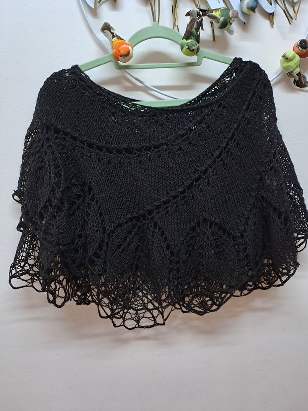 Șal,,Begonia "negru cu lurex