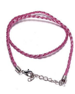 Snur din imitatie de piele, 42 cm, siclam