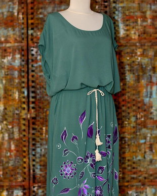 Rochie pictata manual, unicat