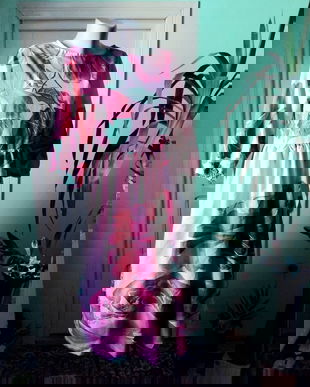 Rochie print floral 3D, spectaculos