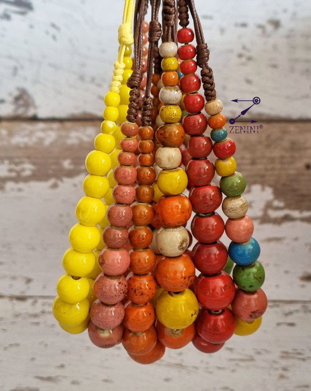 Colier margele ceramice, colier de vara, colier colorat, margele colorate, colier margele colorate