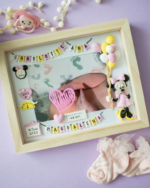 Ramă nou-născut My Sweet Minnie | Ramă personalizată handmade |