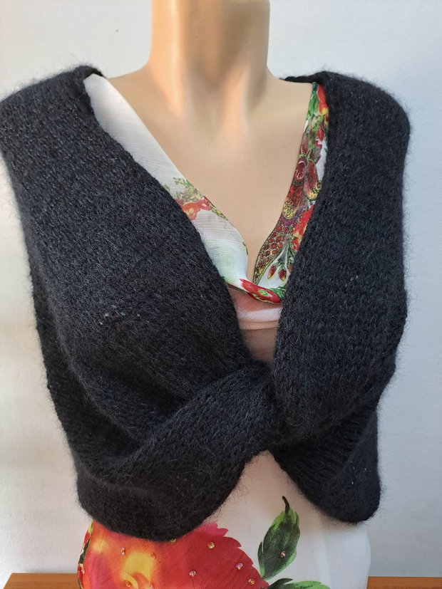 Capă,bolero negru cu lurex