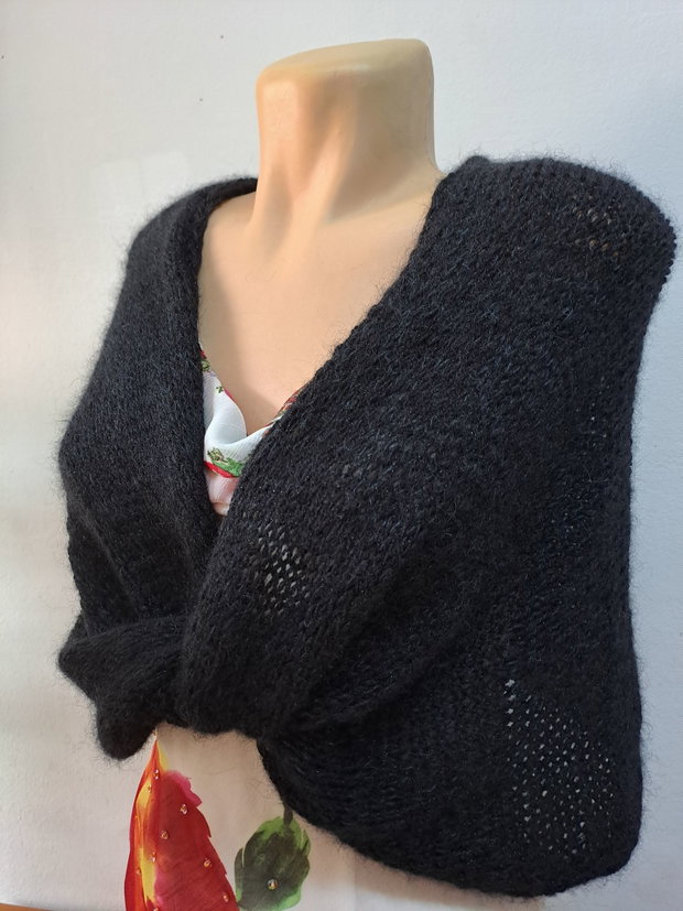 Capă,bolero negru cu lurex