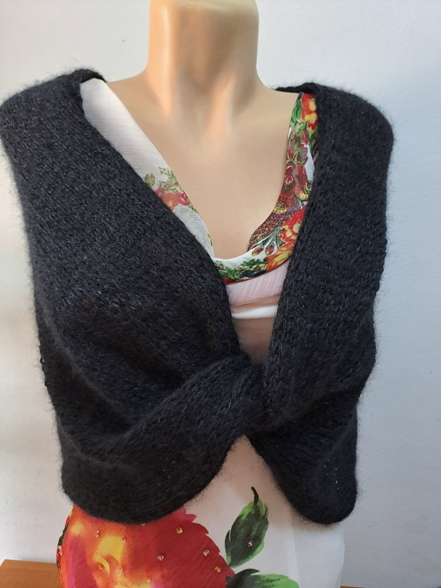Capă,bolero negru cu lurex