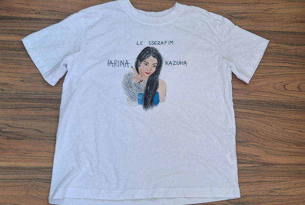 Tricou pictat  Le sserafim-Kazuha