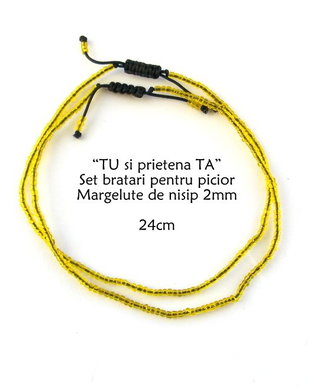Anklet-Set bratari glezna*Margelute nisip*Reglabile