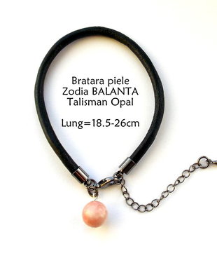 Bratara Zodia BALANTA*Piele naturala*Opal