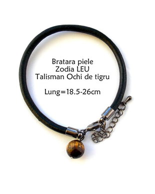 Bratara Zodia LEU*Piele naturala*OchiDeTigru