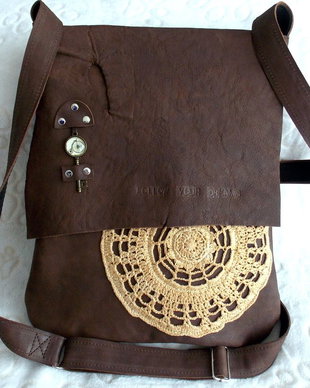 Geanta piele naturala "Follow Your Dreams"*Crossbody bag