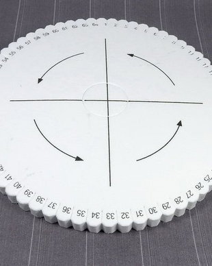 Disc Kumihimo, rotund, 15x0.95 cm, 64 de sloturi