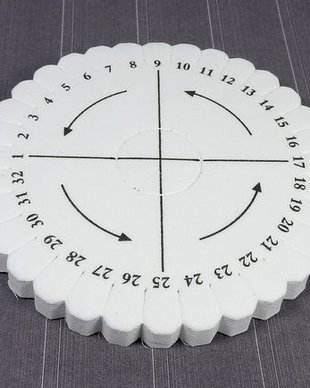 Disc Kumihimo, rotund, 10 cm