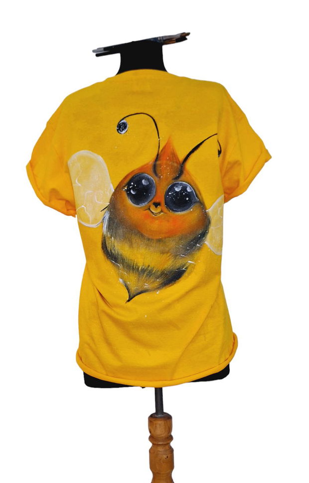 Tricou pictat S "Bee"