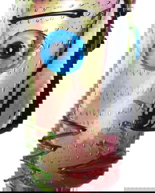 Vaza fata umana din sticla Murano