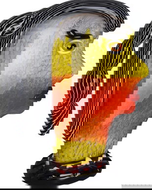 Cap de femeie-figurina din sticla Murano