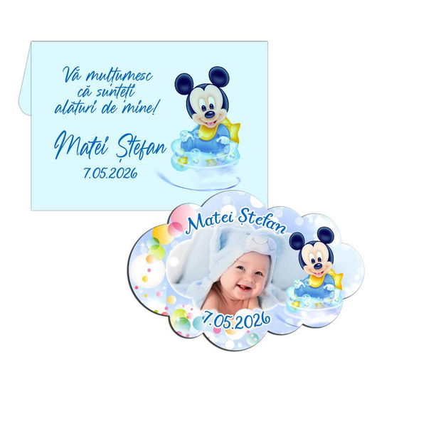 Marturii maneti botez Mickey Mouse