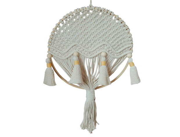 Decoratiune macrame balon cu aer cald