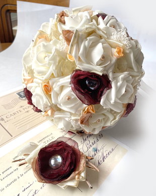 Buchet de mireasa ・ Floare in piept mire・Nunta eleganta・Nunta cu stil