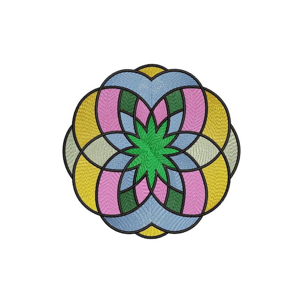 Mandala decorativa brodata