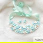 Set colier si cercei: Blue love