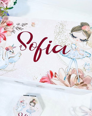 Cutie Amintiri Copii Personalizată - Sweet Ballerina