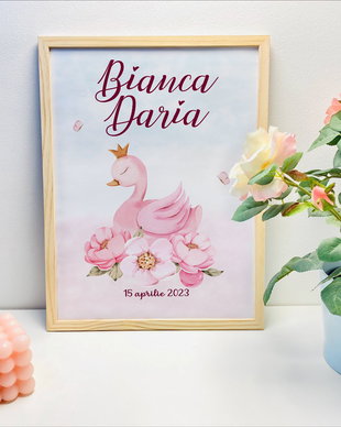Tablou bebe personalizat - Swan Princess