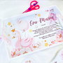 Set aniversar personalizat 1 anisor - Swan Princess - Tavita turta si accesorii