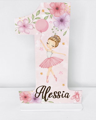Cifra 1 Personalizata - Pretty Ballerina