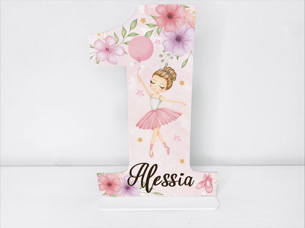 Cifra 1 Personalizata - Pretty Ballerina