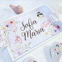 Set aniversar personalizat 1 anisor - Pretty Ballerina - Tavita turta si accesorii