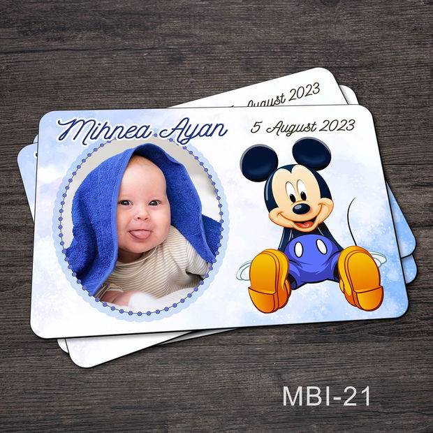 Marturii botez ieftine - Magneti frigider pentru baieti cu Mickey Mouse