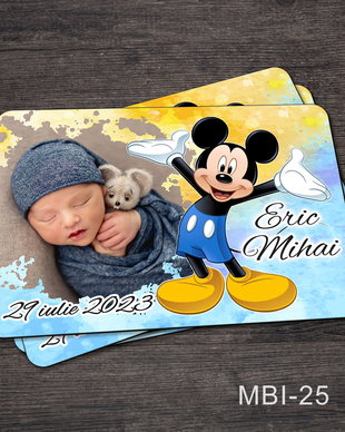 Marturii botez ieftine - Magneti frigider pentru baieti cu Mickey Mouse