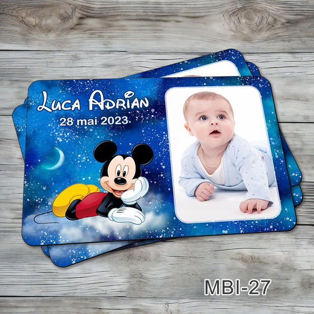 Marturii botez ieftine - Magneti frigider pentru baieti cu Mickey Mouse