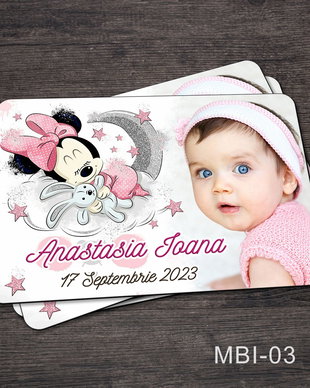 Marturii botez ieftine - Magneti frigider pentru fete cu Minnie Mouse
