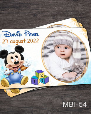 Marturii botez ieftine - Magneti frigider pentru baieti cu Mickey Mouse