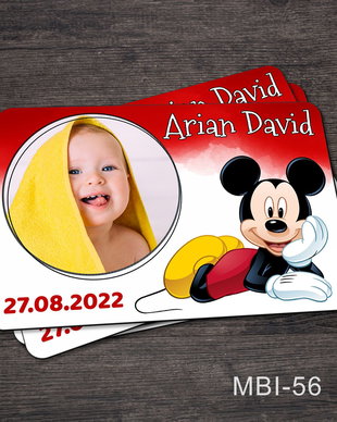 Marturii botez ieftine - Magneti frigider pentru baieti cu Mickey Mouse