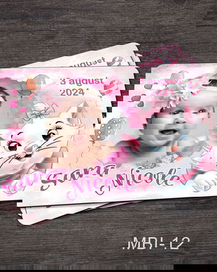 Marturii botez ieftine - Magneti frigider pentru fete cu Pisicuta Marie