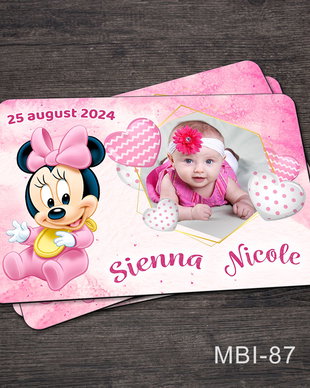 Marturii botez ieftine - Magneti frigider pentru fete cu Minnie Mouse