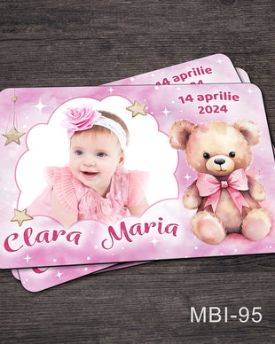 Marturii botez ieftine - Magneti frigider pentru fete cu ursulet