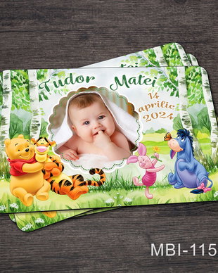 Marturii botez ieftine - Magneti frigider pentru baieti cu tematica Winnie the Pooh