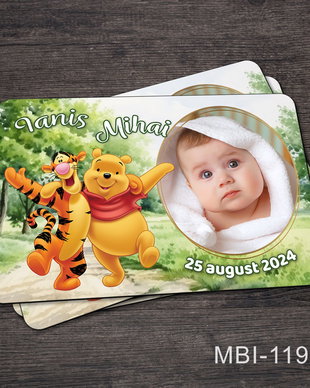 Marturii botez ieftine - Magneti frigider pentru baieti cu tematica Winnie the Pooh