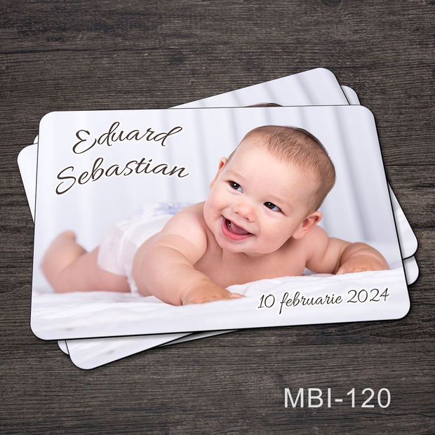 Marturii ieftine botez - Magneti personalizati pentru baieti