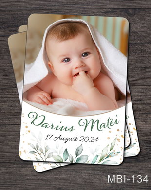 Marturii ieftine botez - Magneti personalizati pentru baieti