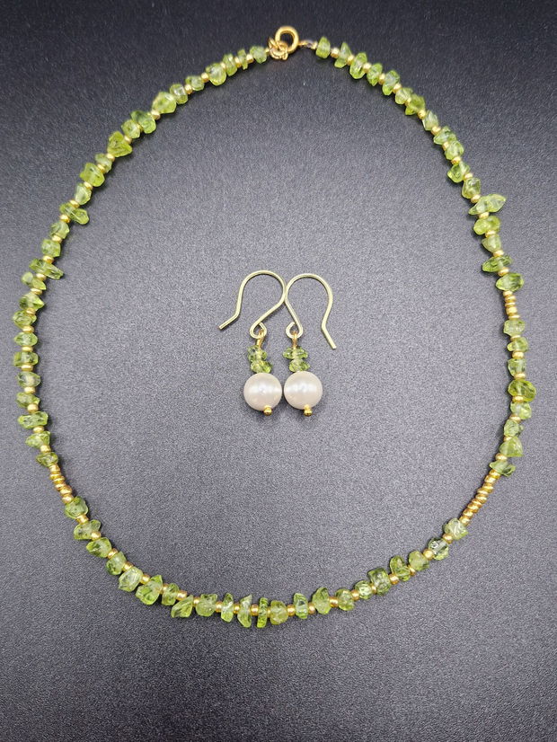 Set | Peridot | Colier si Cercei