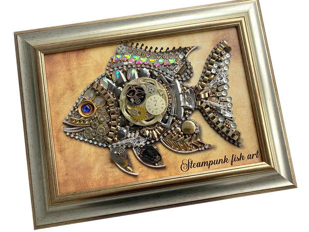 Peste steampunk Cod M 628・Cadouri pentru pasionații de pescuit・Cadouri pentru el・Decor living