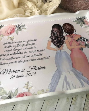 Tava personalizata pentru mireasa