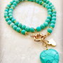 Colier CHOKER inima turcoaz